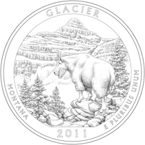 Glacier National Park quarter design