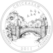 Chickasaw National Recreation Area quarter design