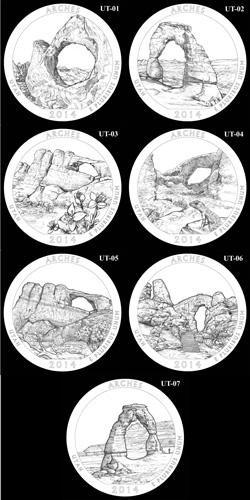 Candidate Designs for Arches National Park Quarter