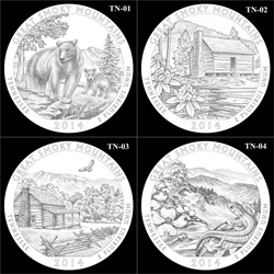 Candidate designs for the Great Smoky Mountains National Park Quarter